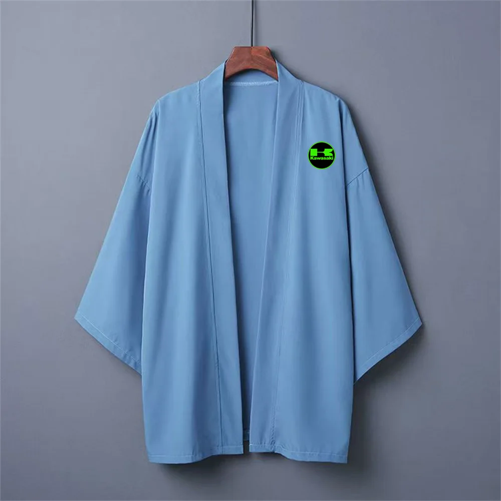 

Kawasaki's new men's plain kimono style, traditional Japanese kimono jacket, summer daily comfortable and fashionable cardigan