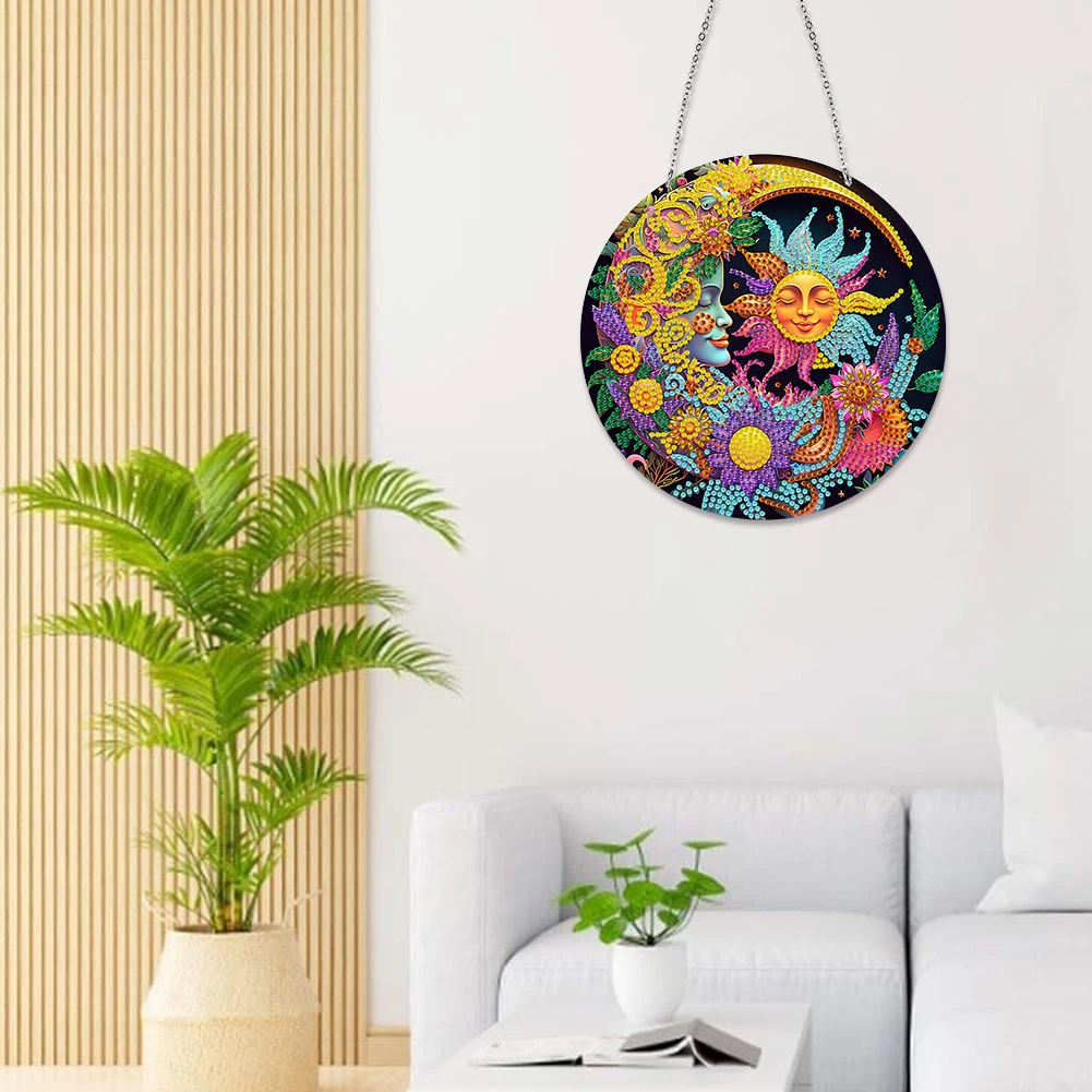 صانعات شمسية ماسية تصنعها بنفسك طلاء بالأحجار الكريمة بواسطة عدة أرقام ، زخارف معلقة ، شكل خاص ، جانب مزدوج ، فن الماس الكريستالي #3