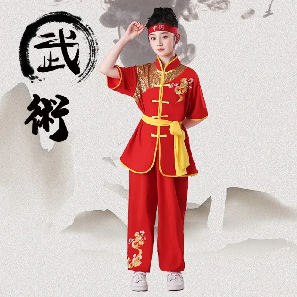Stage Performance Costume Children Clothing Kids Clothes Ethnic Style Kung Fu Uniform Wushu Clothing Boys Sets Cosplay Girl Suit
