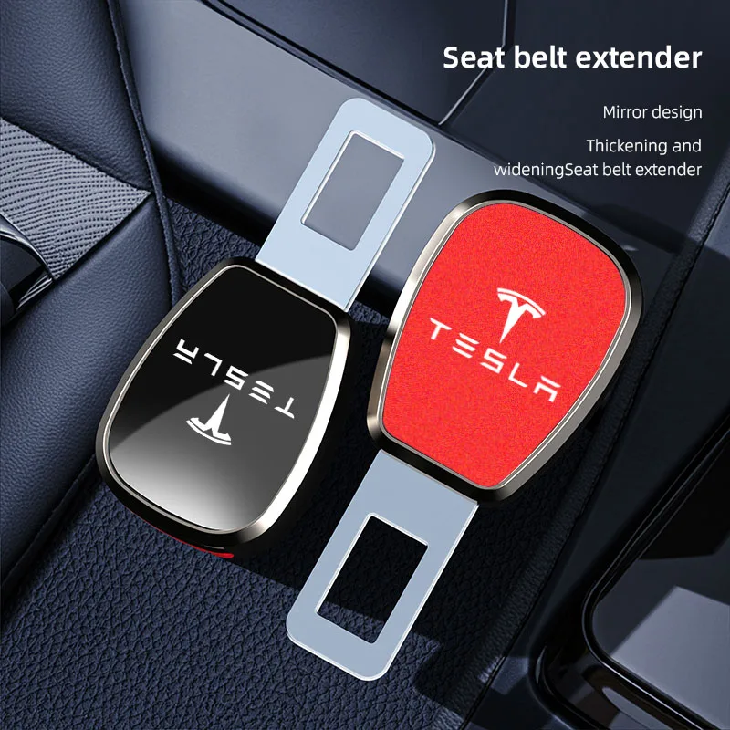 Car Seat Belt Clip Extender Safety Seatbelt Extension Plug Auto Accessorie For Tesla Model 3 Y S X Juguete Roadster Coil Bonina