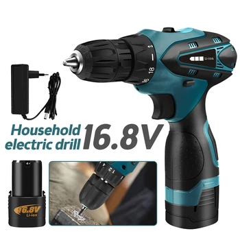 16.8V lithium-ion battery cordless screwdriver electric drill set hole electric screwdriver hand driver wrench power tools