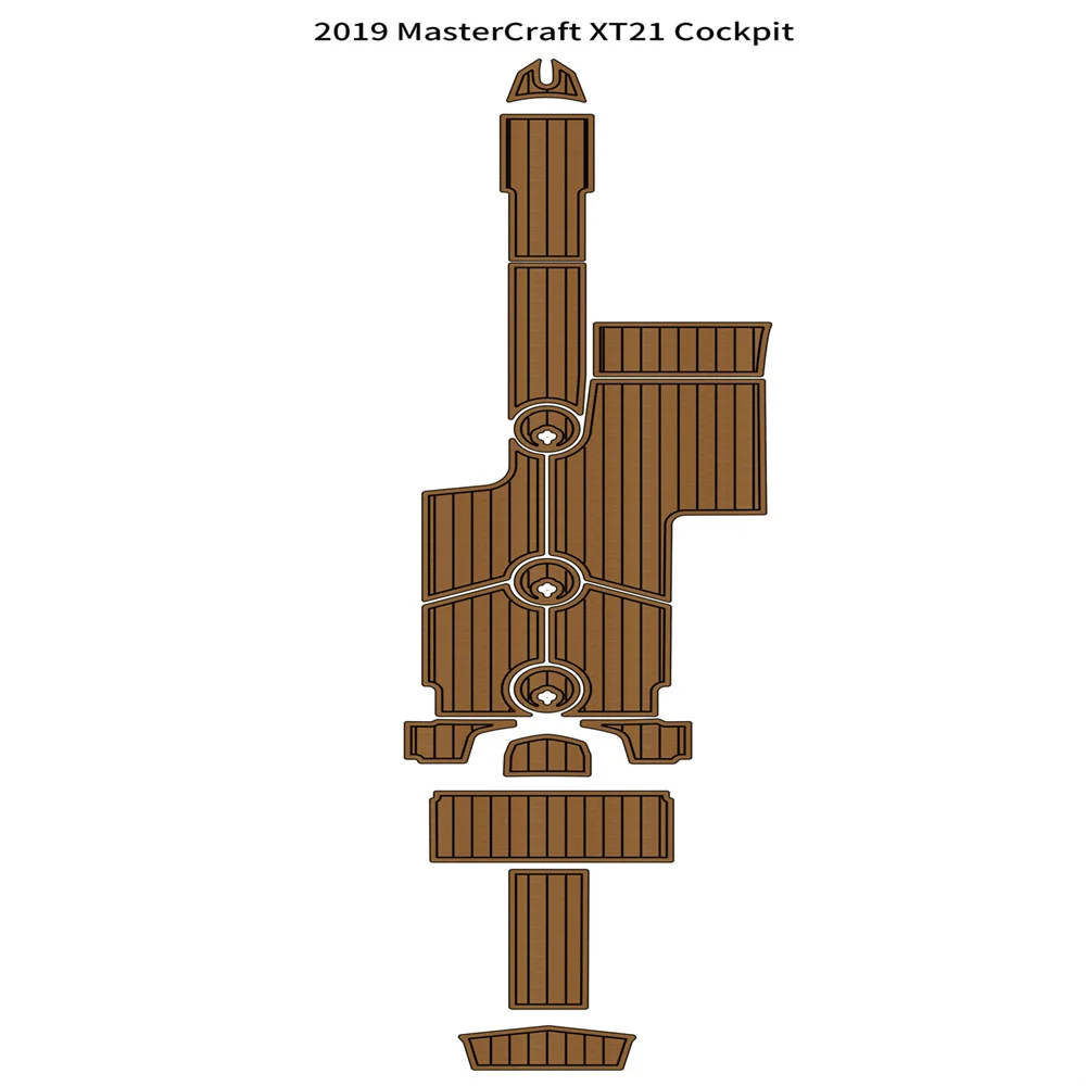 

2019 Mastercraft X22 Cockpit Pad Boat EVA Foam Faux Teak Deck Floor Mat Flooring