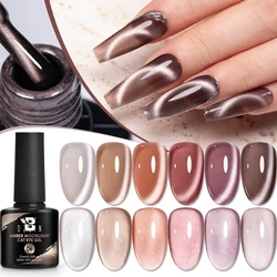 BOZLIN 7.5ml Amber Moonlight Cat Magnetic Gel Nail Polish For Winter Nails Jelly Glass Water Light Vernish Semi Permanent Nail