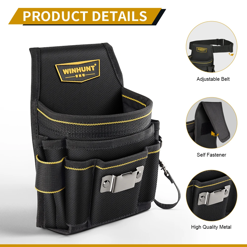 Tool Belt Set, Includes Small Tool Pouch, Electrician and Carpenter Tool Pouch with Belt Clip, and Garden Tool Pouch for Men, Tool belts, tools bag, tool pouches