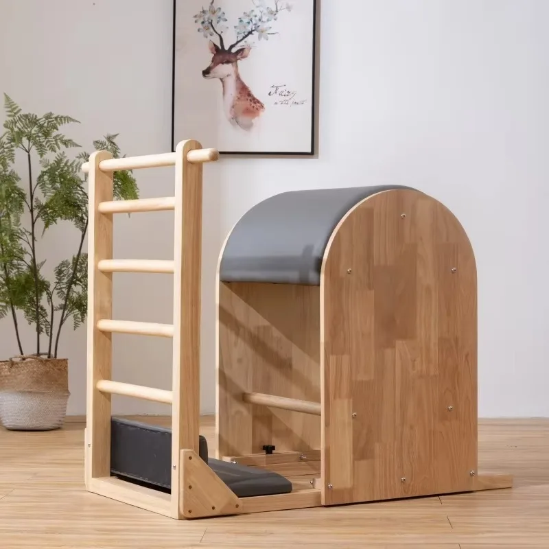 YTYIN LUMINE Multi-Purpose Oak Ladder Barrel, Auto Adjust Portable Pilates Yoga Gym Equipment for Body Health