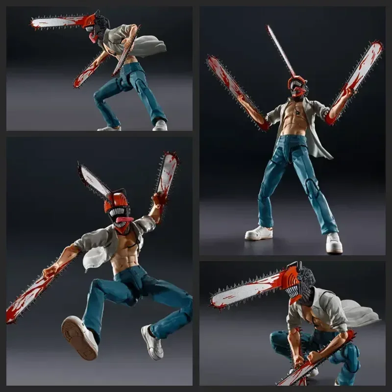 Chainsaw Man Denji bewegliche Actionfigur, verpacktes PVC-Modell, Sammlerstück, Schreibtischdekoration für erwachsene Anime-Sammler