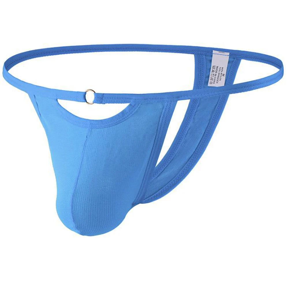

Men's Sexy T Back Thong Underwear Gays Erotic Open Buttock G-String Elastic Strap Underpant Homme Half Hip Coverage Lingerie