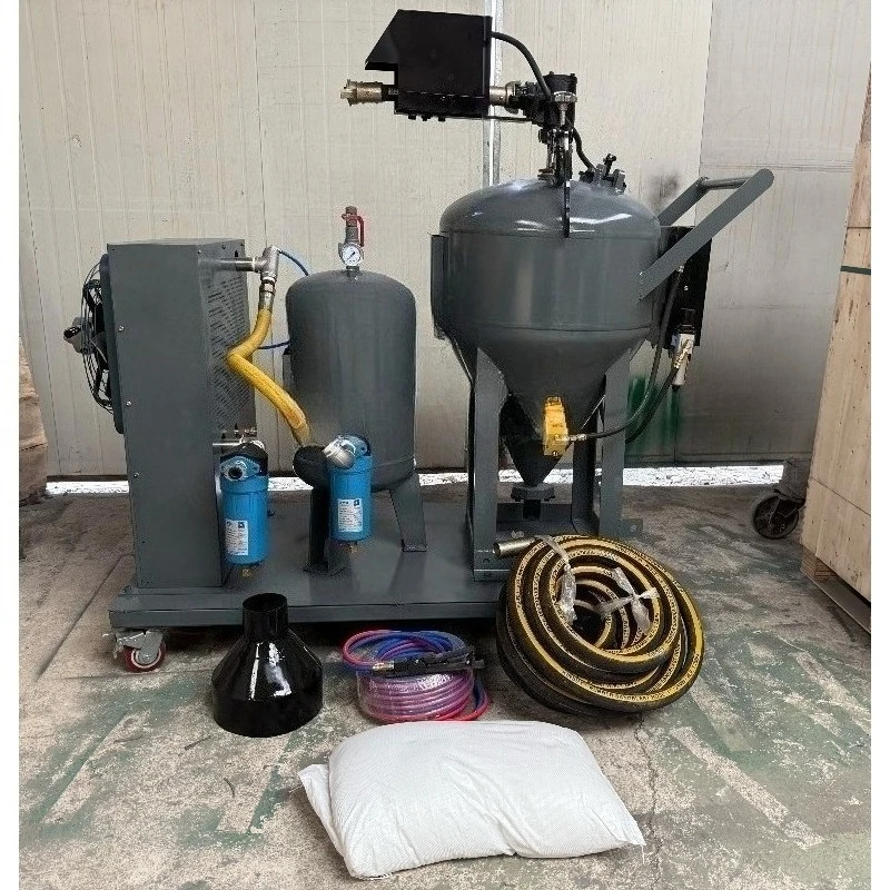 Portable Sandblasting Machine Automatic Industrial Sandblaster Equipment for Steel Pipe Rust Removal Large Project on Sale