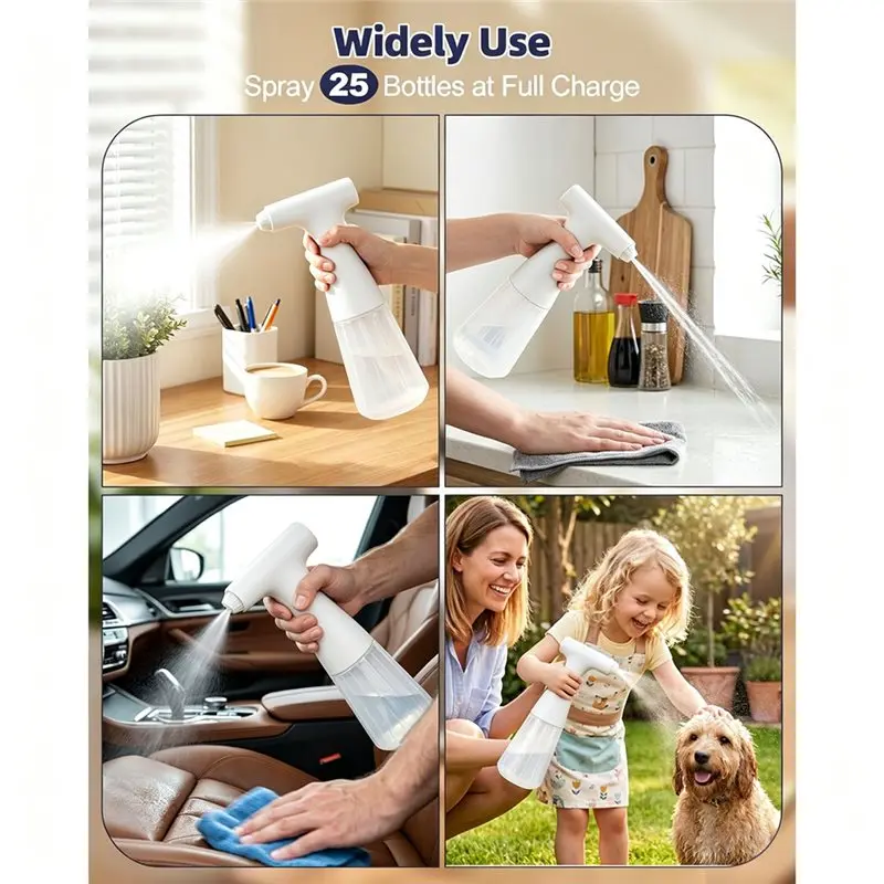 B97A-Electric Spray Bottle Automatic Spray Bottle Rechargeable Sprayer For Cleaning, Plant, Hair