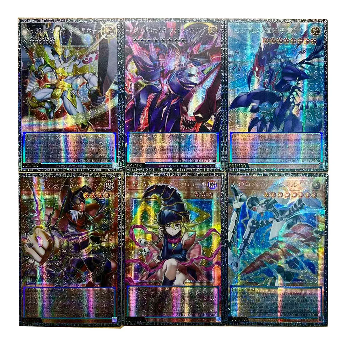 6Pcs/set Diy Self Made Yu-Gi-Oh! Gagaga Girl Collection Card Gauze Flash Paladin of Photon Dragon Anime Card Gift Toy