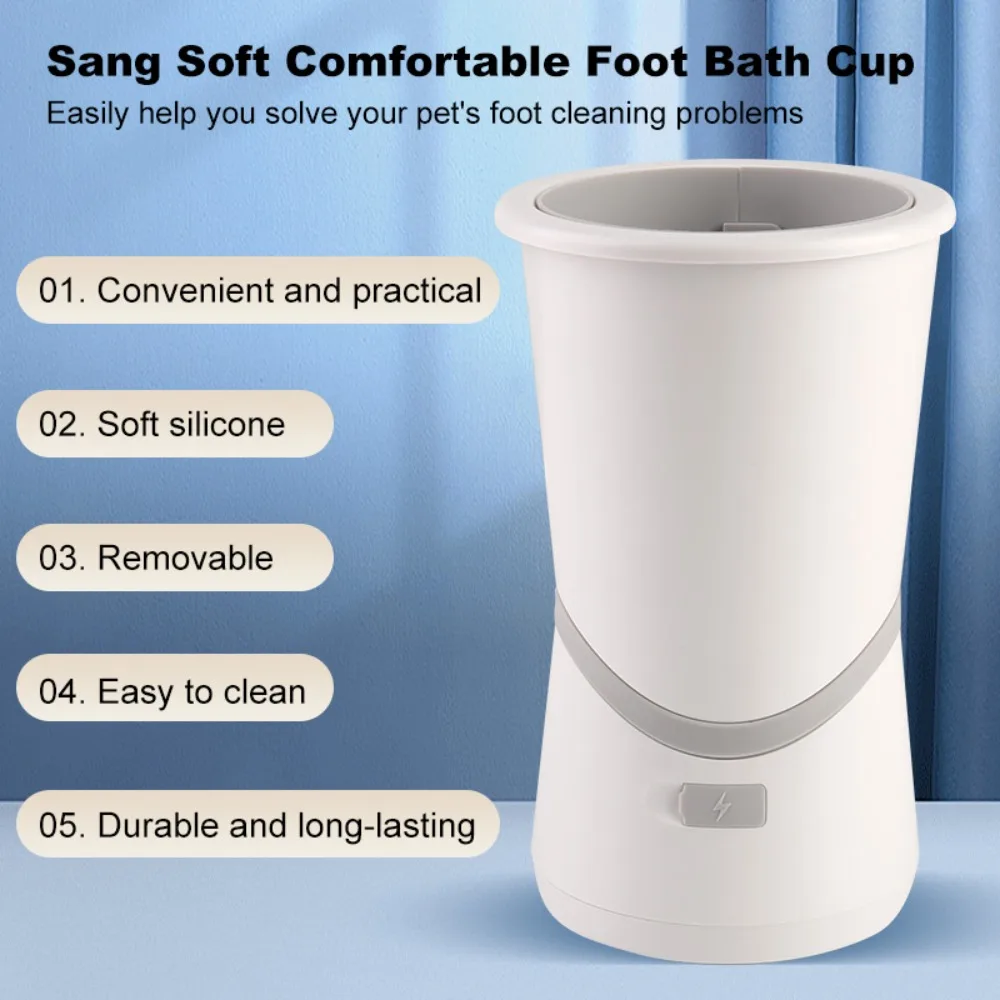 

Automatic dog foot washing cup USB charging electric pet grooming tool for dogs