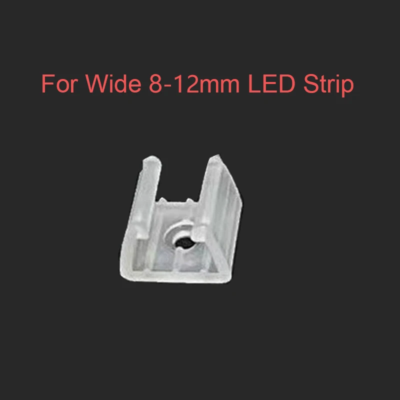 With screws 110v 220V Flexible COB LED Strip Fixed Clips Plastic Lamp Holder Fitting Light Mounting Buckle 5050/5730/2835 8-20mm