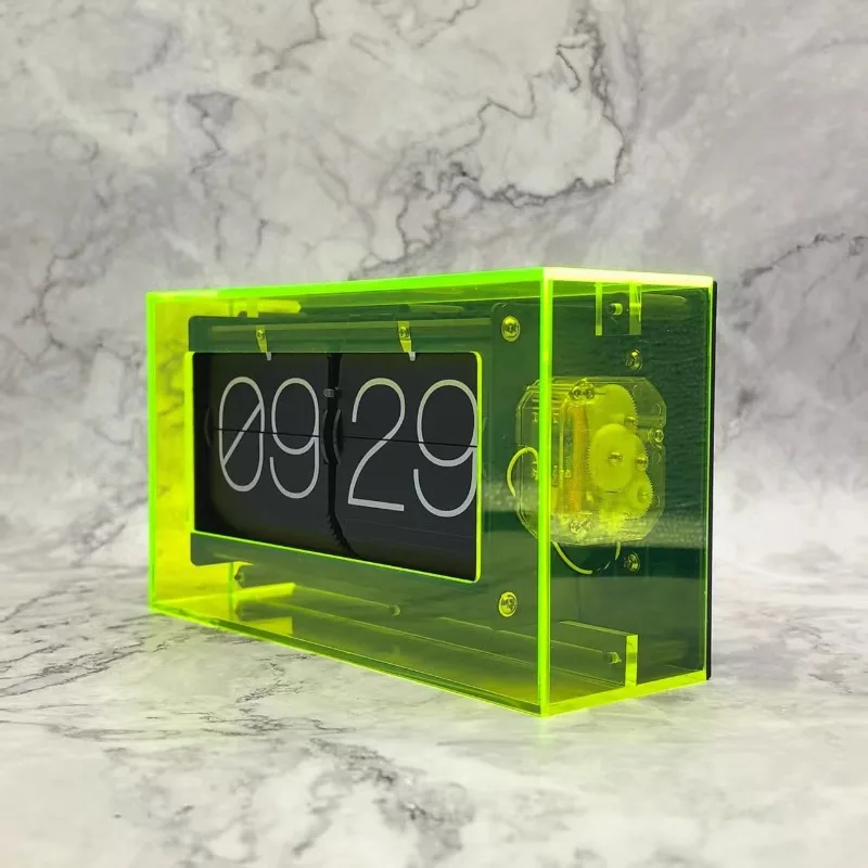 Page Turning Clocks Flip Desktop Clock Bedroom Modern Creative Electronic Watch Bedside Table Watches Decoration Accessories