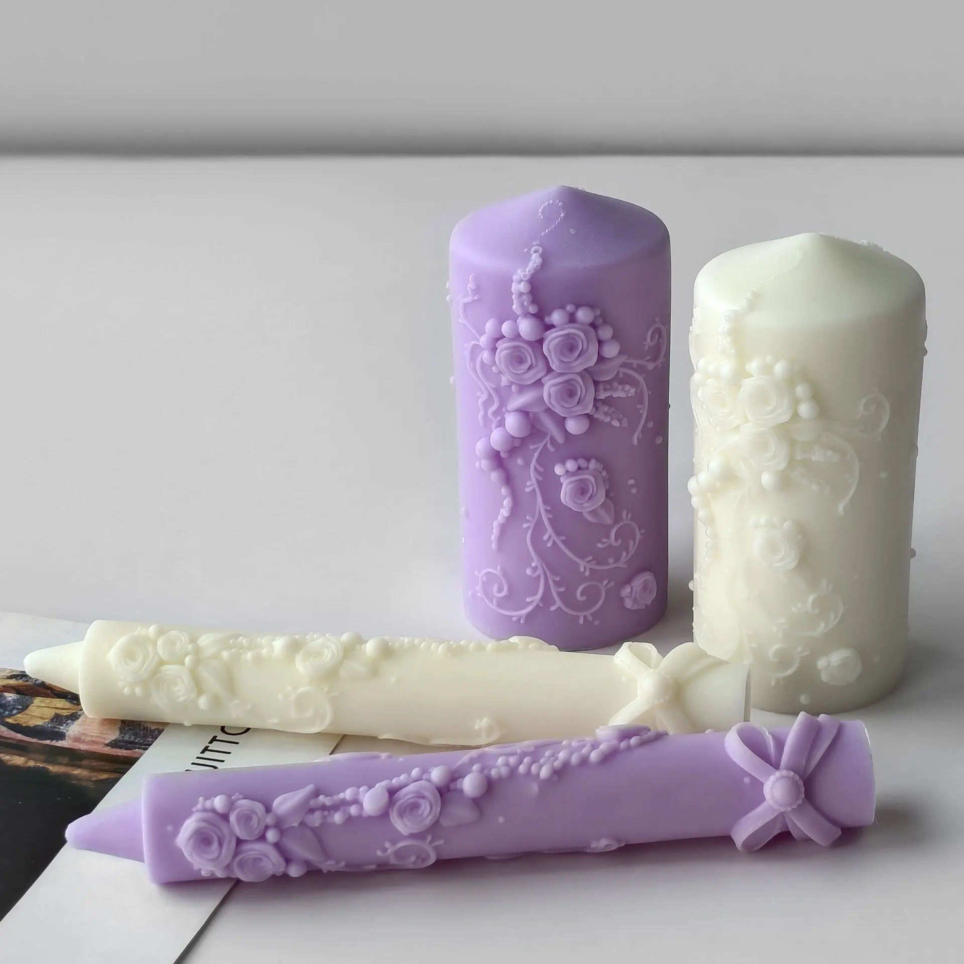 

Aromatherapy Candle Mold Food-Grade Silicone Mold For Candle Making Wedding Candle Mold Dishwasher Safe For Anniversary Diy