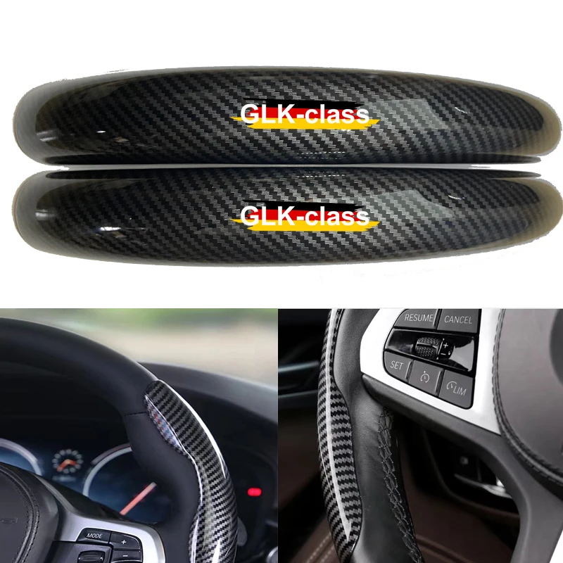 Car Carbon Fiber Car Steering Wheel Cover Black Fiber For Mercedes Benz MB GLK-Class GLK220 GLK300 GLK350 X204 2008-2015 Car