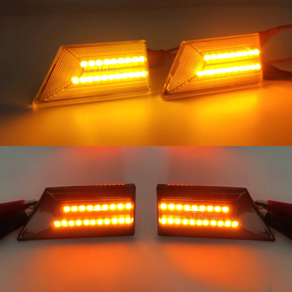 1 Pair LED Car Light For Opel Signum Vectra C 2003-2008 Turn Signal Lamp Dynamic Side Marker Blinker Flowing Lighting