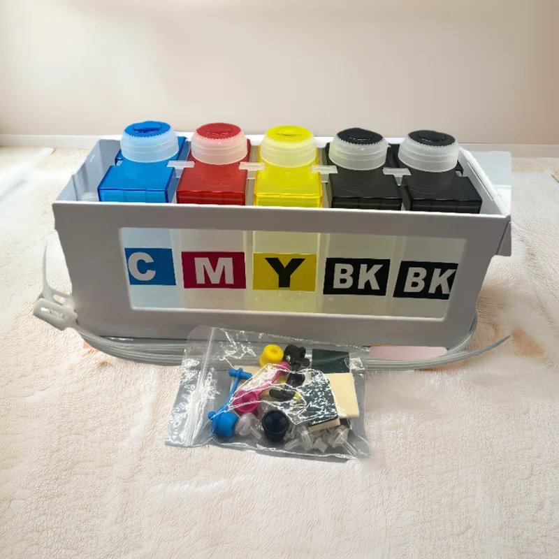 

250 мл высококачественный 4- или 5-цветный резервуар Ciss для Epson HP Canon Brother Ricoh Roland Muto принтер DTF Transfer DTG DYE пигментные чернила