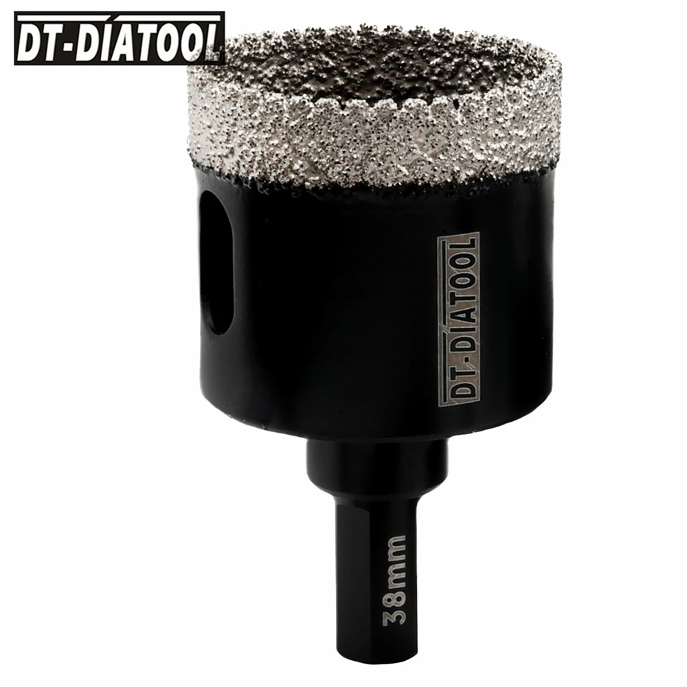 Imagem -02 - Diatool 1pc Diamante Perfuração Buraco Saw Broca Serrilhada para Telha Mármore Granito Triangular Shank Broca Núcleo Bit Brocas Diamantadas de Porcelanato