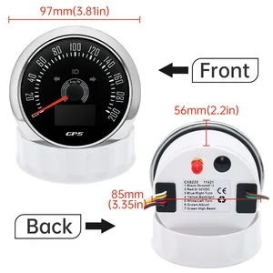 85-mm-GPS-Tachometer, 0-160 km / h, 0-200 kmh, mit GPS-Antenne, 7 Farben, Bodenlicht, Digital, LED, Kilometerzähler, Autometer, Boot, Marine, 12V24V 10 Tachometer des Hauptverkaufsboots - №10