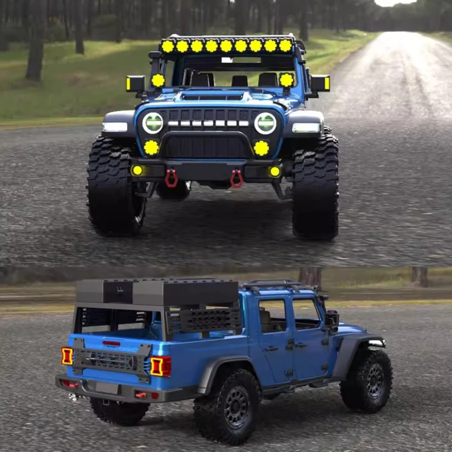 CK5812 RC Crawler 1/7 Scale Electric Remote Control Off-Road Vehicle Model with Wiper Linkage Mode Remote Control Car Model Toy