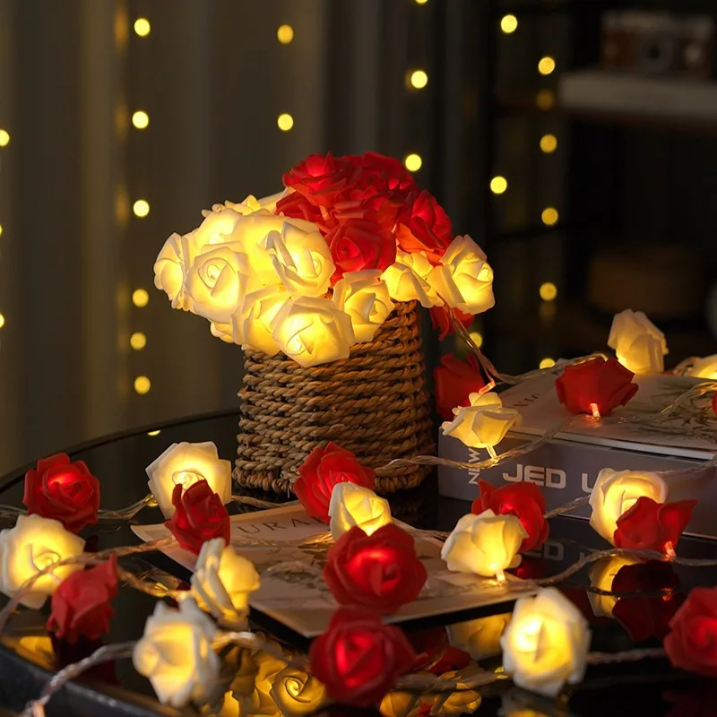 

Гирлянда-фея в виде роз — атмосферная подсветка для Дня святого Валентина, свадебного предложения, Ид, украшения дома и праздников