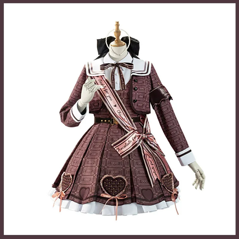 

Anime Game THE IDOLM@STER Himesaki Rinami Cosplay Costume Brown Lolita Skirt Coat Uniform Wig Woman Cute Birthday 8;c'4,t;6.j'2;