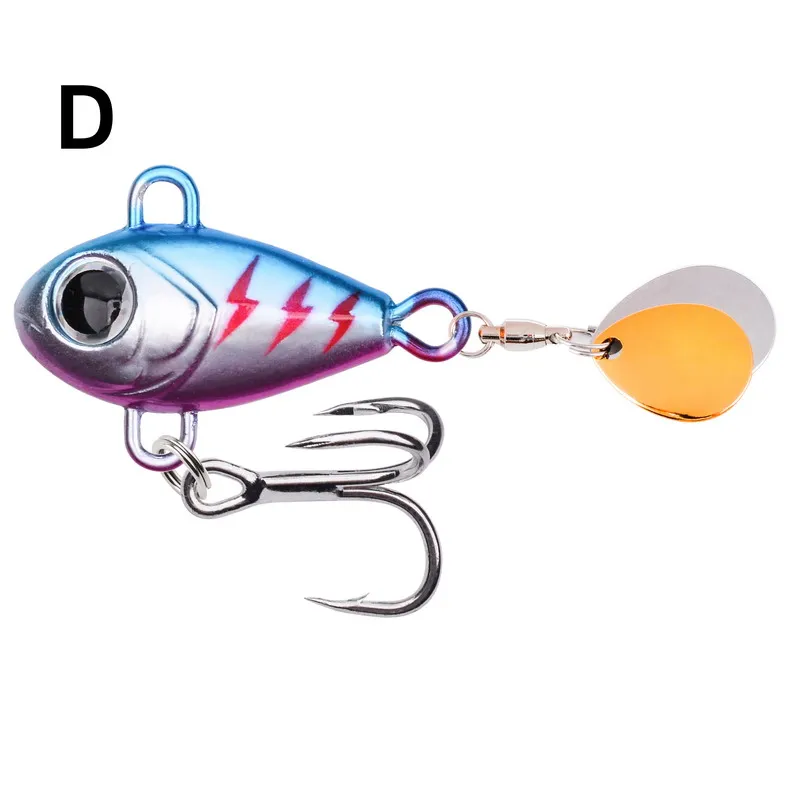 Neue Ankunft 1 stücke 6g/14g/26g Metall VIB Angeln Locken Spinner Sinking Rotierenden Löffel pin Crankbait Pailletten Köder Angelgerät – Detail 15