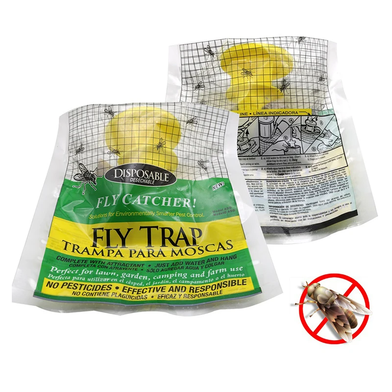 Disposable Insect Bug Attract Fly Catcher Bag Outdoor Hanging Fly Trap Mosquito Trap Catcher Wasp Fly Killer Flie Trap