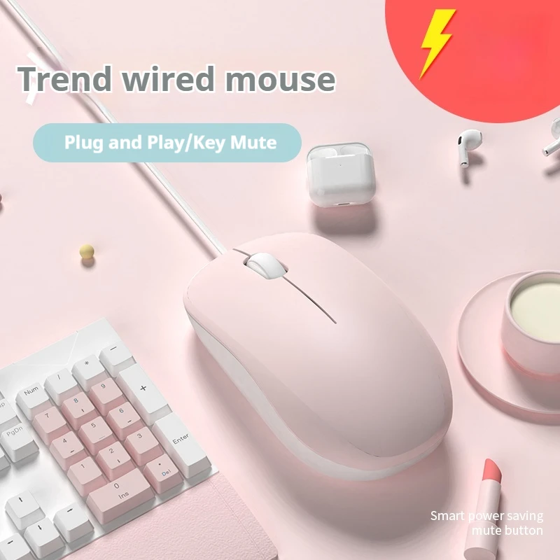 2024 Hot 2.4g Wireless Bluetooth Dual-Mode Mouse Girl Office Household Mute Laptop Desktop Universal Peripheral Ergonomics