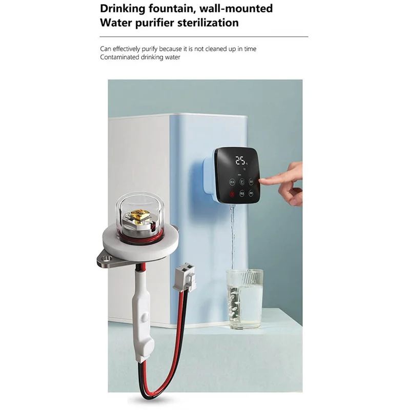 DC12-24V UVC 270-280NM purificador de agua ultravioleta esterilización dispensador de agua para mascotas humidificador módulo de desinfección LED