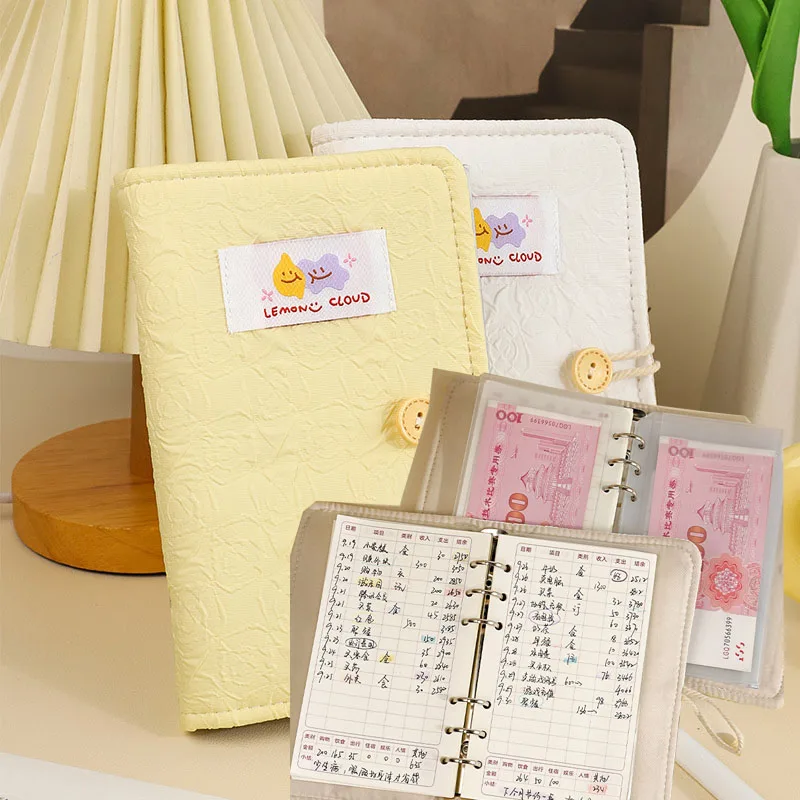 A6 Fabric Hand Account Notebook Loose-leaf Used for Family Financial Management Daily Expenditure Notebook