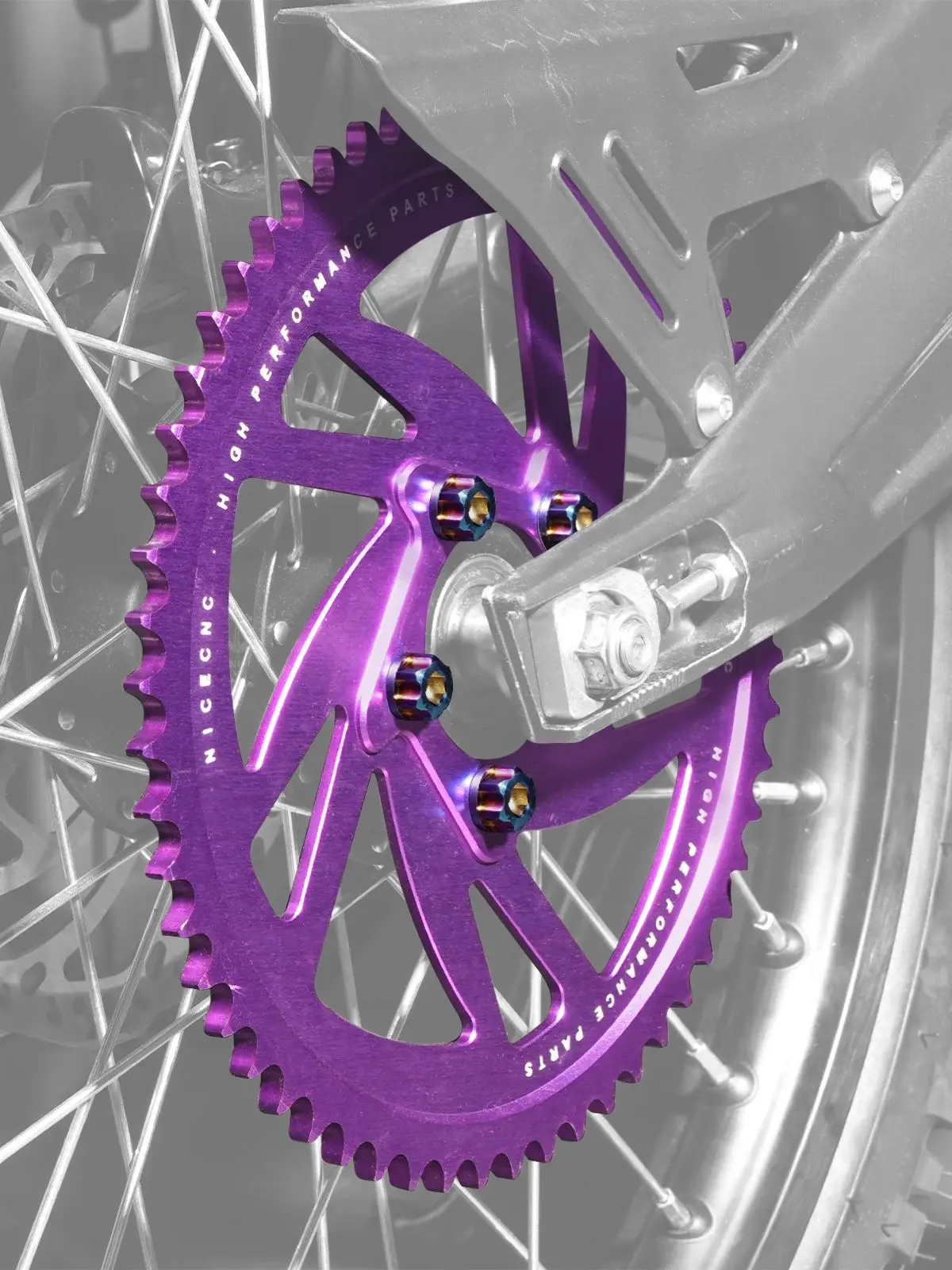 AliExpress NICECNC For Surron Light Bee X S L1E Electric Dirt Bike 2024 2025 58T Rear Sprocket & Rear Sprocket Bolts For Segway X160 X260