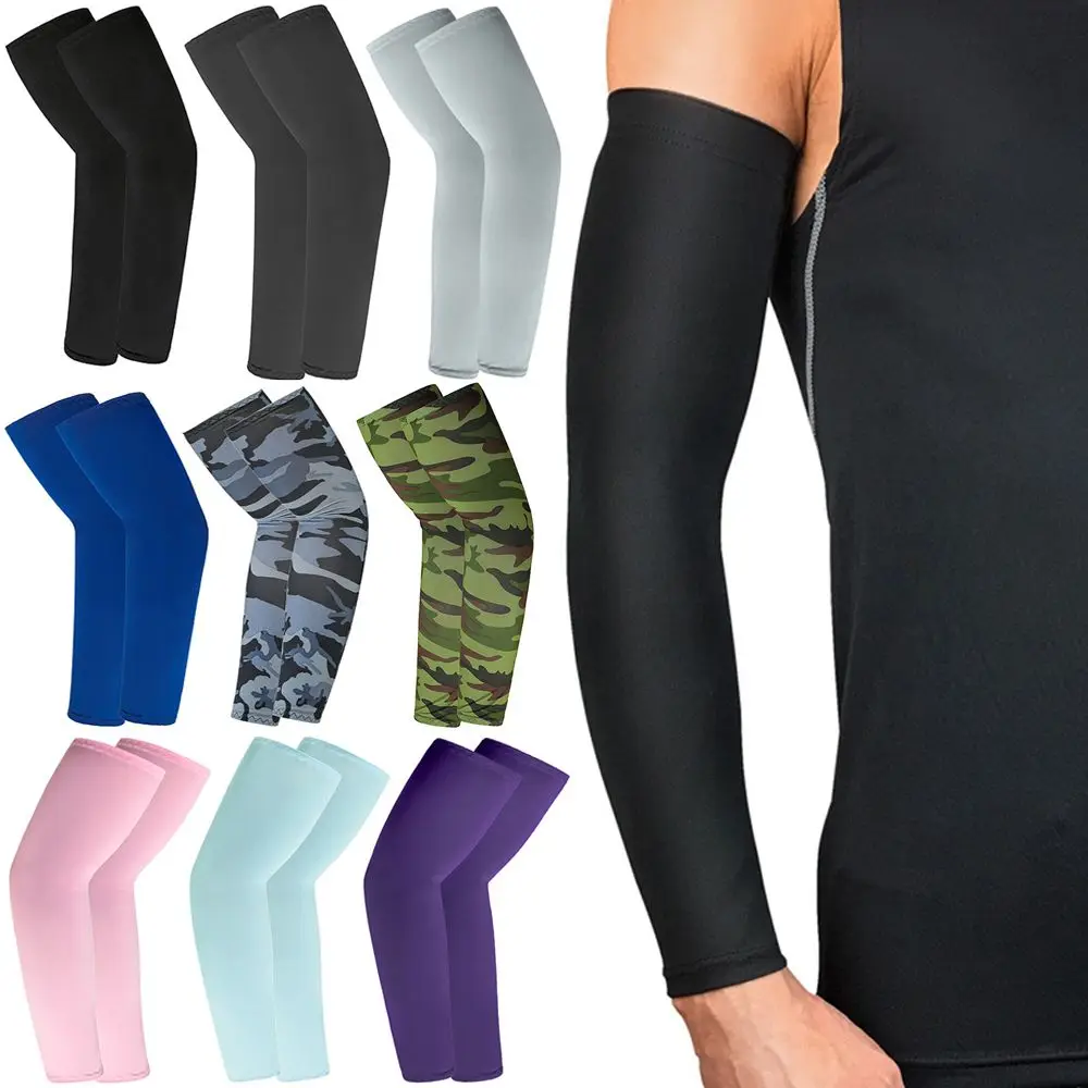 Exposed thumb Summer Cooling Sportswear Running Sun Protection Arm Sleeves Outdoor Sport Arm Cover