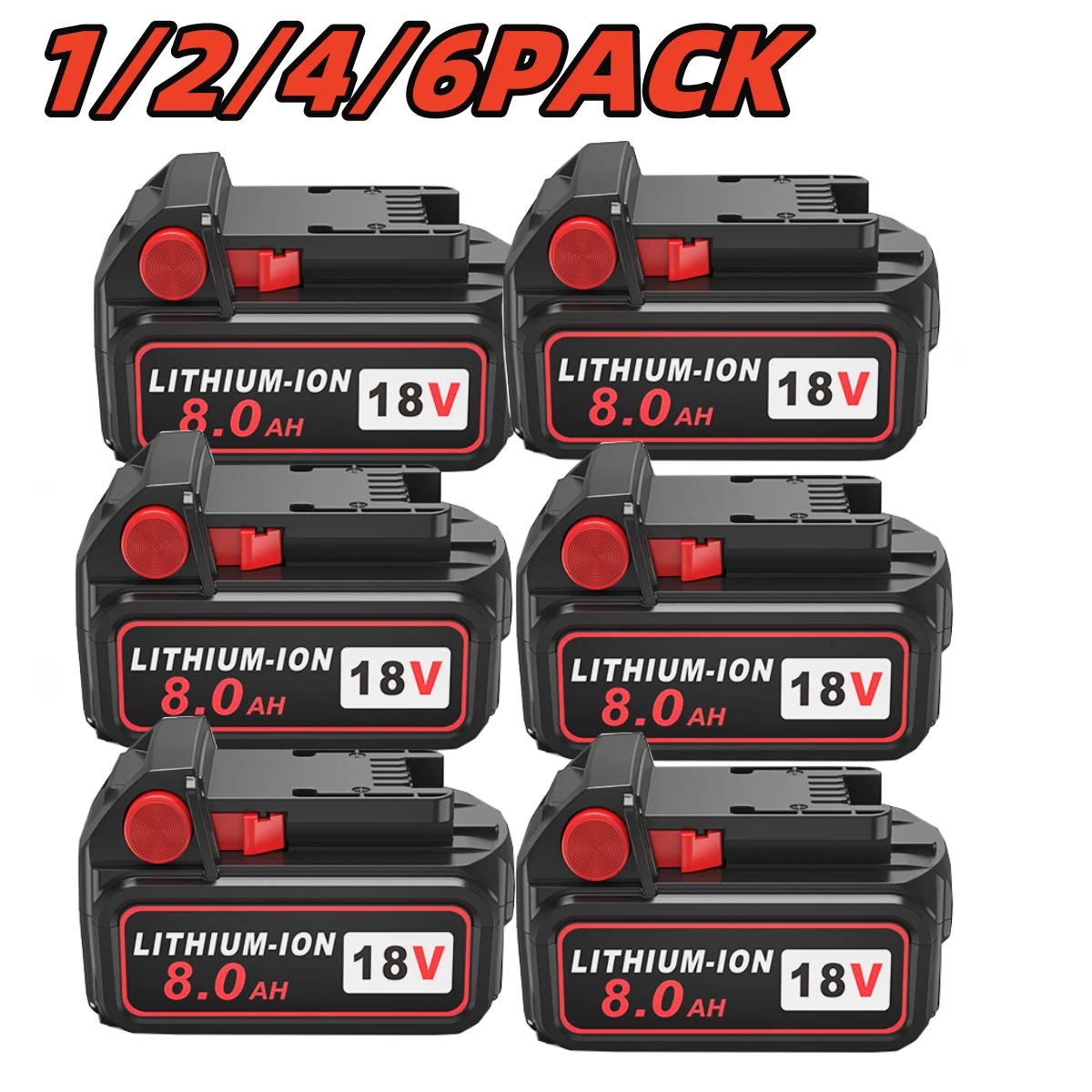 

Аккумуляторы 18V 8.0Ah Li-Ion для инструментов Milwaukee M-18, совместимые с моделями 48-11-1840