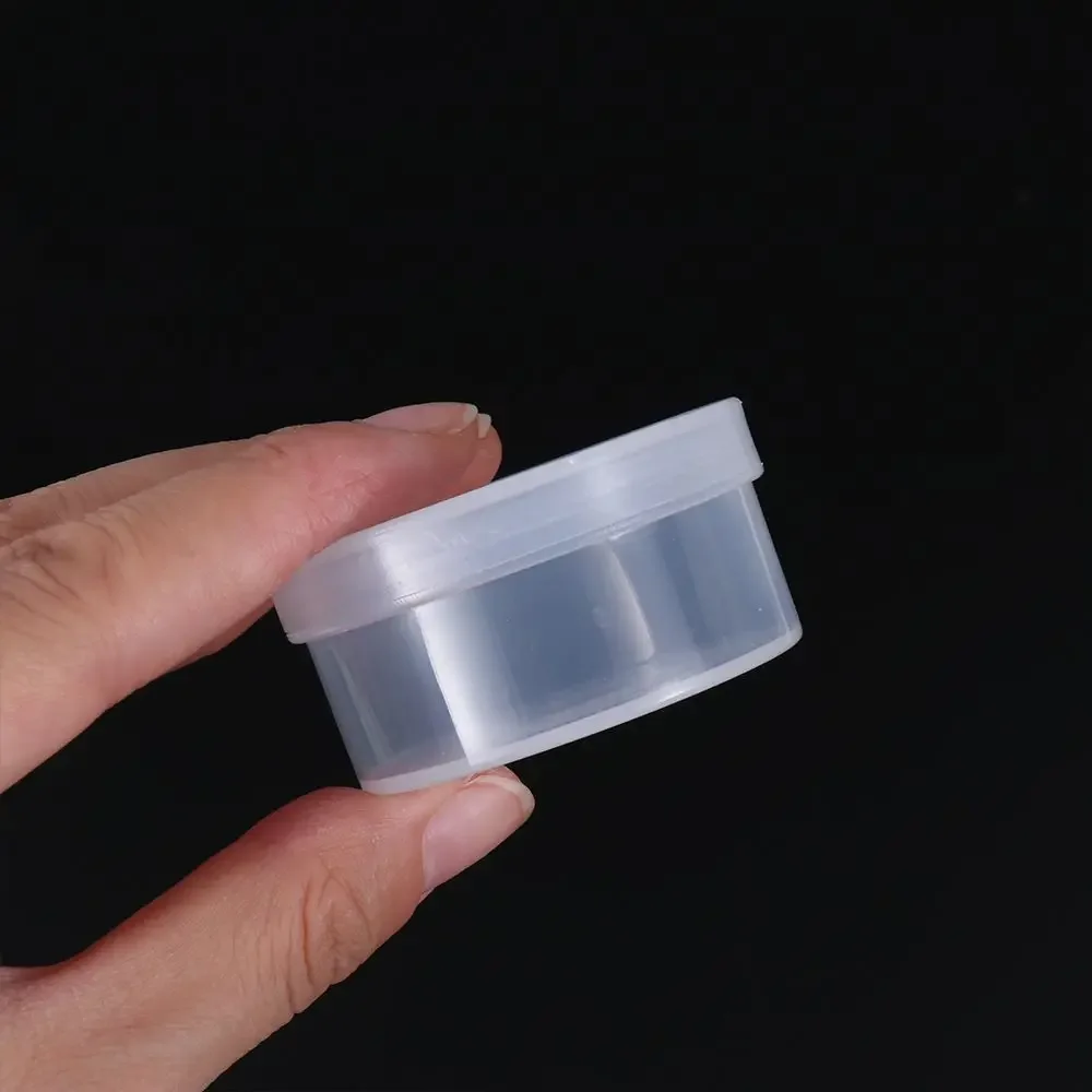 

HOT Small Round Clear Plastic Beads Box Small Items Crafts Hardware Container Case Jewelry Organizer Case 1Pc