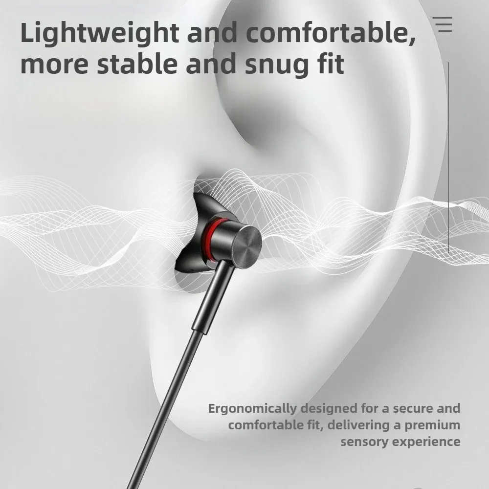 سماعات أذن OKOP يتم التحكم فيها بواسطة الأسلاك، سماعات أذن سلكية، واجهة USB-C، جودة صوت عالية بدون تأخير، سماعات أذن داخلية، سماعات أذن احترافية