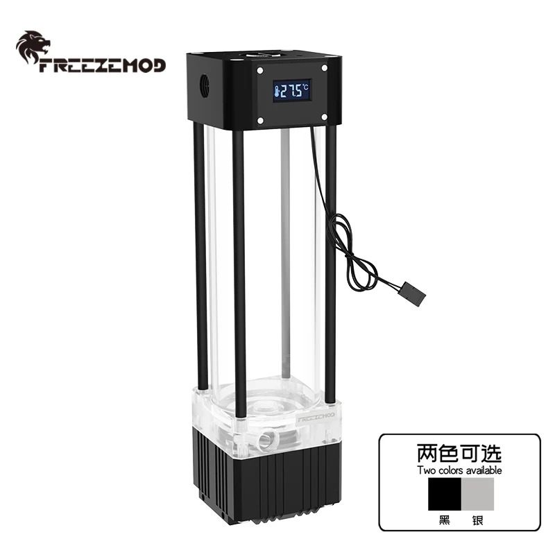 FREEZEMOD AIO Pump+Reservoir kit integrated With Temperature Display VA LCD Screen Temperature Water Tank Combo DIY PUB-FS6WX