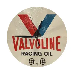 Valvoline Racing Sign Wall Clock Room Decoration Clock Must-have Ornament Round