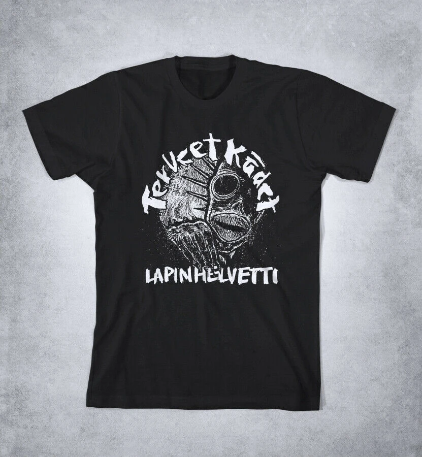 Lapin Helvetti Finnish hardcore punk Cotton anime Arrival Crewneck Round Neck Collar Summer vintage funny  Male KADET t-shirt