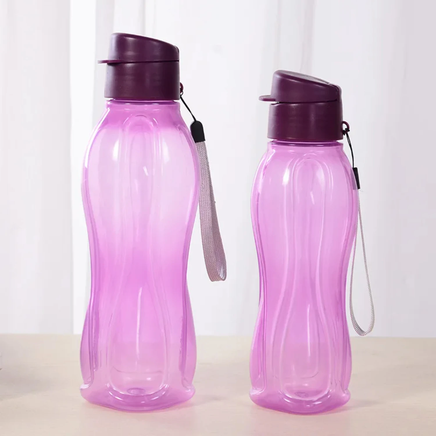 Botella de agua de plástico de 800ML, taza de agua portátil para deportes al aire libre, taza espacial de Color sólido de gran capacidad, vasos de plástico