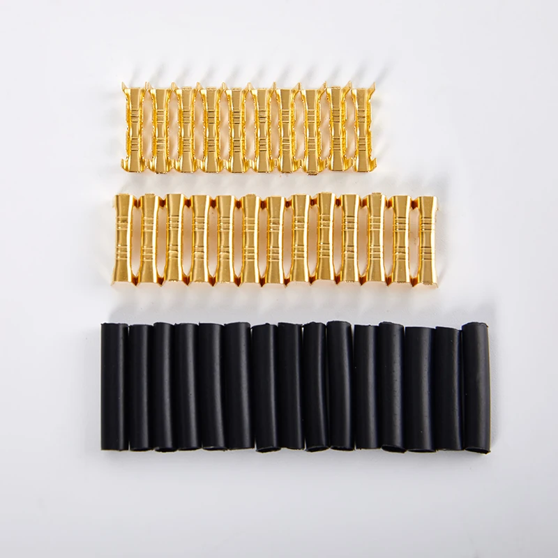 200pcs 453 U-Terminal Lug Wire Butt Joint Cold Terminal, Fascia Of Small Tooth With Heat Shrinkable Tube 0.5-1.5mm2