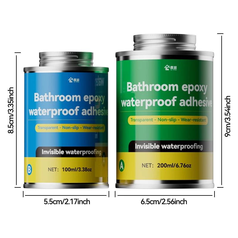 مجموعة واحدة، عامل اختراق مقاوم للماء، غراء كريستالي ماسي شفاف بدون طوب تحطيم، طلاء مقاوم للماء لمنع تسرب الأرضية