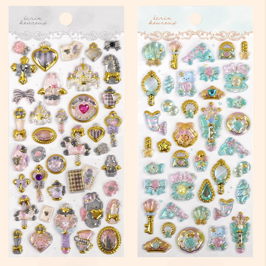 Kawaii Magic Wish Cartoon Gem Stickers Scrapbooking Diy Journaling Sticker Esthetische Sticker Leuk Briefpapier Cadeau