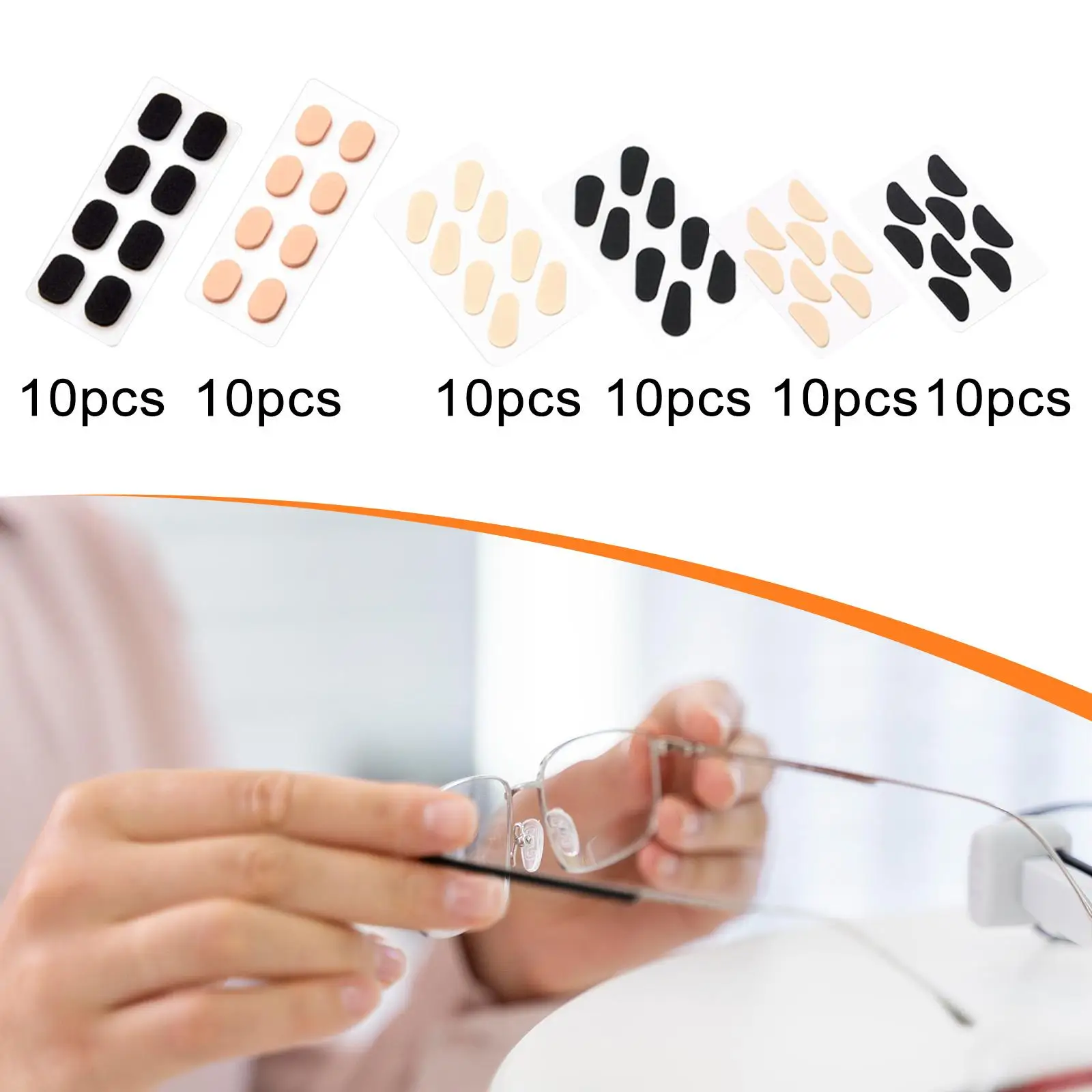 40 par nakładek na nos do okularów, gąbki EVA, antypoślizgowe, wygodne.