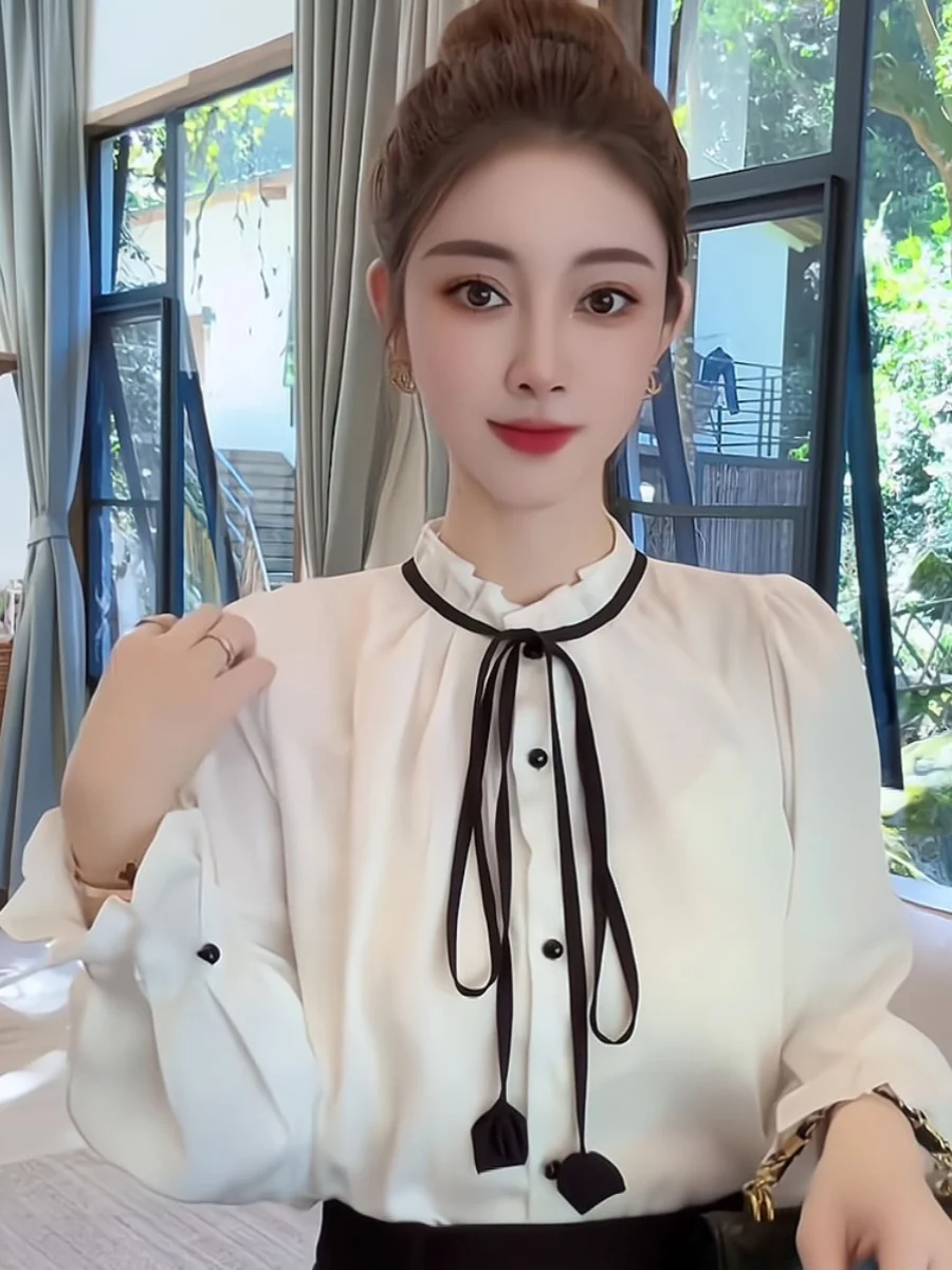 

Plus Size Faionable Casual irt Spring Summer 2025 New Women's Wear Ele Beautiful Matching Top Trendy Long Sve Korean Sle