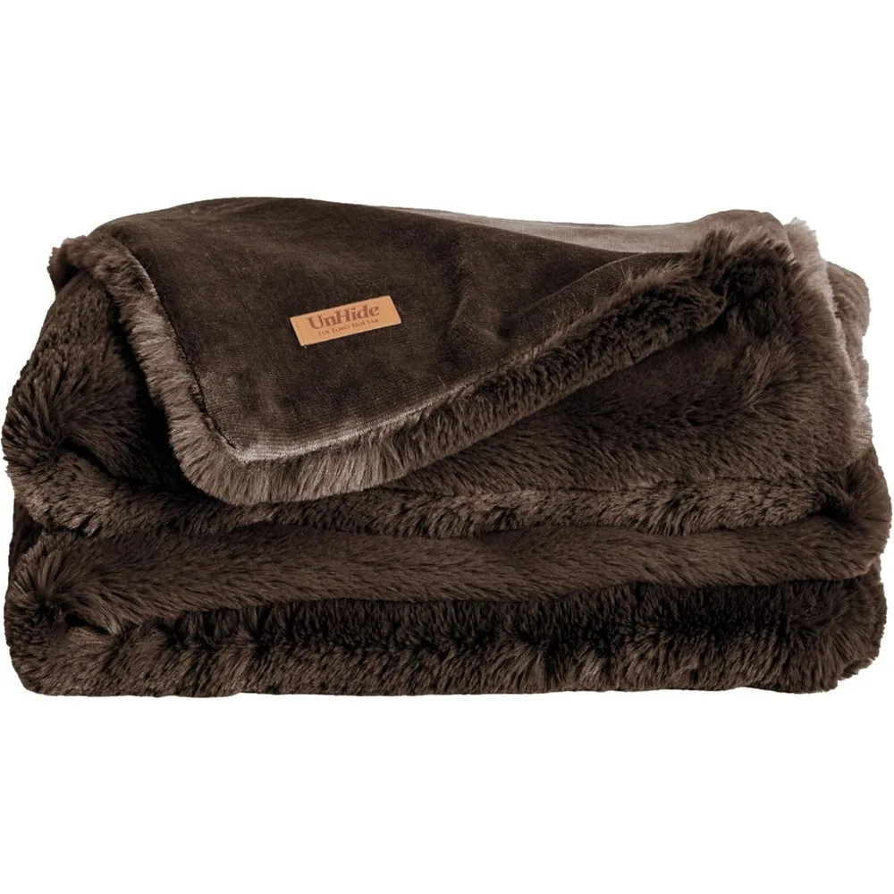 

Marshmallow ，Faux Fur Blanket， Heavy Weight, Extra Soft Blanket - Made from Recycled Materials，Machine Washable ，Medium