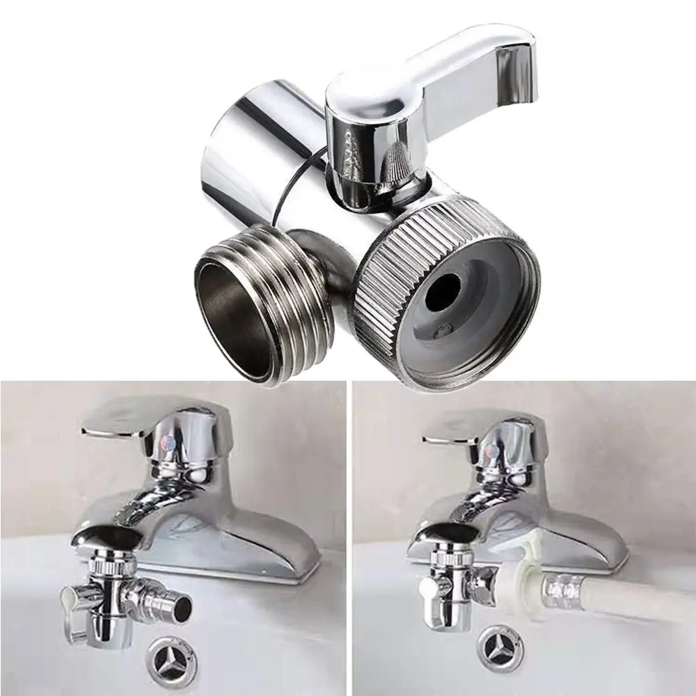 Kitchen Faucet Adapter with 3 Way Diverter Valve and Sink Splitter