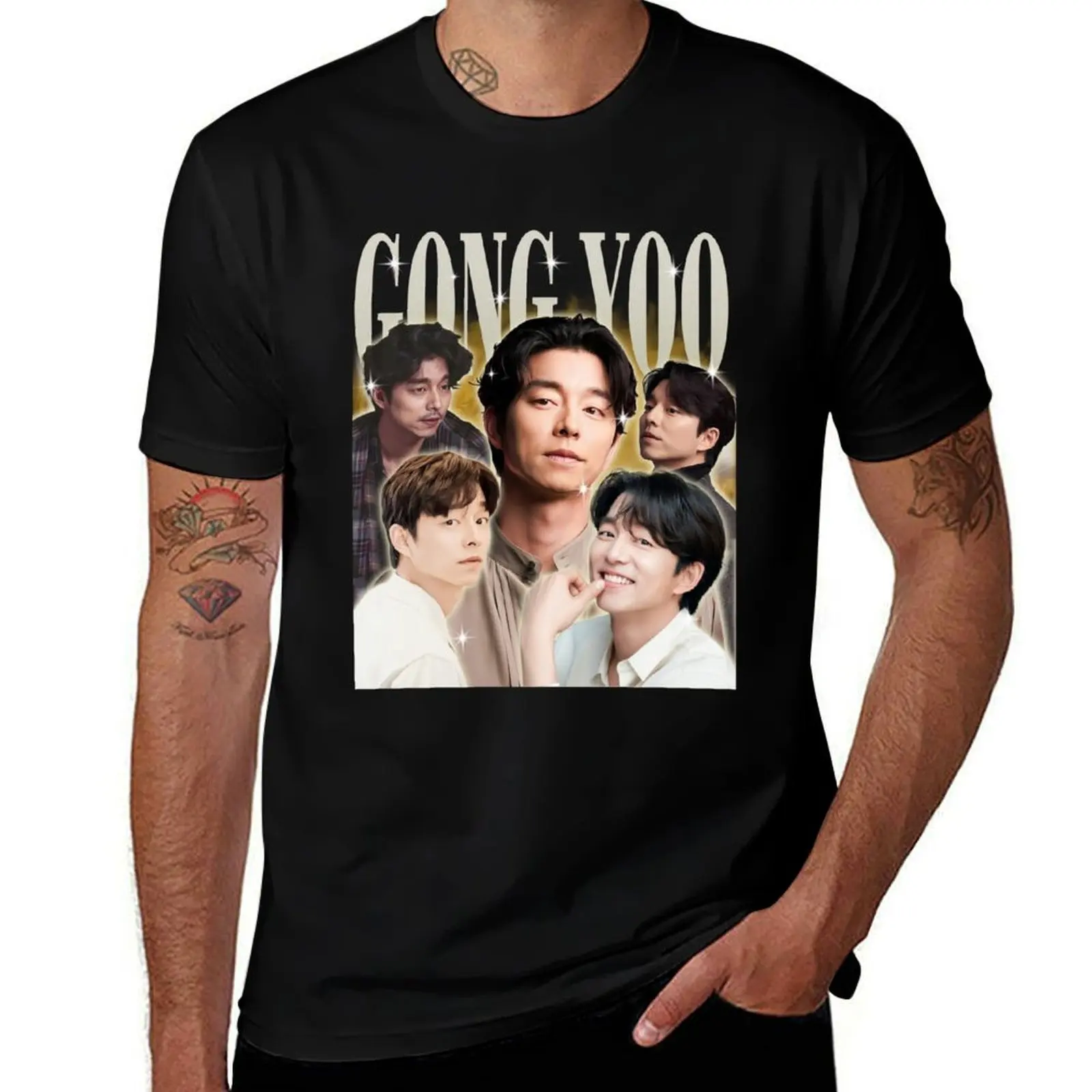 Gong Yoo Retro 90s T-Shirt Durable Work Wear T-Shirt