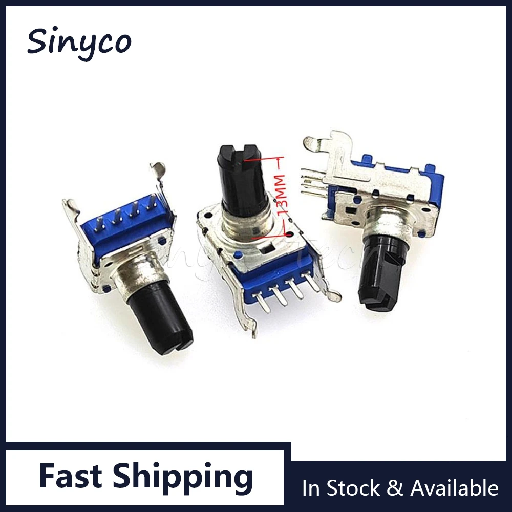 3PCS Single Horizontal RK11 Electronic Organ Volume Adjustment Potentiometer B10K B20K B50K B100K 4Pin Half Shaft Length 13mm