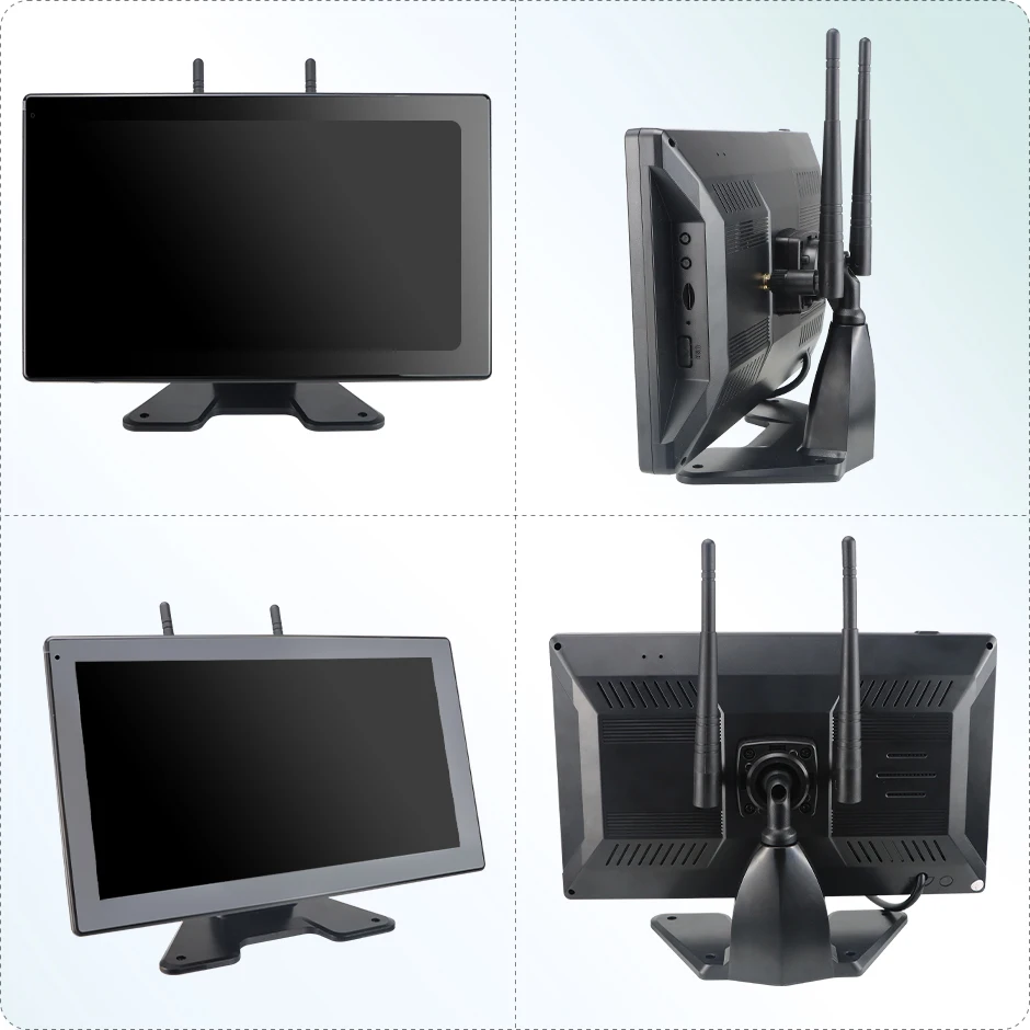 10-Zoll-AHD-Monitor, digitaler Touchscreen, DVR, Aufnahme, IR-Kamera, WiFi, 4 Kanäle, für LKW/Anhänger/Bus/Wohnmobile/SUV